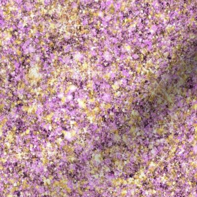 Gold, Purple Glitz Mermaid Scales -- Solid Faux Glitter -- Glitter Look, Simulated Glitter, Gold Purple Glitter Sparkles Print -- 25in x 60.42in VERTICAL TALL repeat -- 150dpi (Full Scale) 