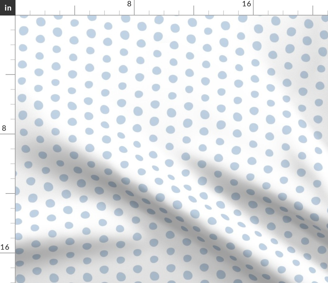 fog crooked dots on white - dots fabric and wallpaper