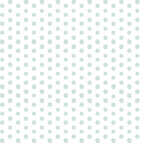 sea glass crooked dots on white - sf petal solids - dots fabric and wallpaper