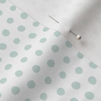 small scale sea glass crooked dots on white - sf petal solids - dots fabric and wallpaper