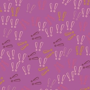 Exclamation points with radiant orchid background