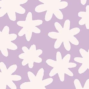 Happy Springtime Flowers on Purple (Large)