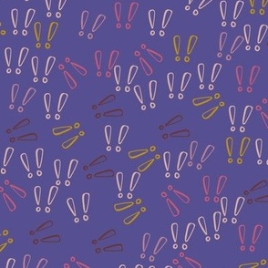 Exclamation points with violet background