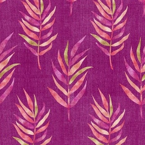 Textured Magenta Colored Leaves LS