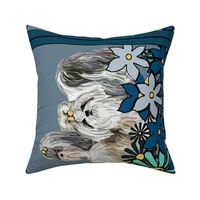 Shih Tzu Garden Flag with Flowers