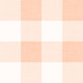 Gingham- Buffalo Plaid- 2 Inches- Vichy Check- Checked- Blush- Salmon- Pastel Orange- Soft Orange- Wallpaper- Spring- Large