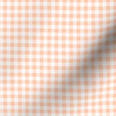 Gingham- Buffalo Plaid- 14 Inch- Vichy Check- Checked- Blush- Salmon- Pastel Orange- Soft Orange- Wallpaper- Spring- Mini