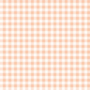 Gingham- Buffalo Plaid- 14 Inch- Vichy Check- Checked- Blush- Salmon- Pastel Orange- Soft Orange- Wallpaper- Spring- Mini
