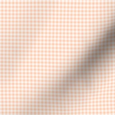 Gingham- Buffalo Plaid- 18 Inch- Vichy Check- Checked- Blush- Salmon- Pastel Orange- Soft Orange- Wallpaper- Spring- Micro