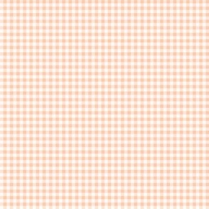 Gingham- Buffalo Plaid- 18 Inch- Vichy Check- Checked- Blush- Salmon- Pastel Orange- Soft Orange- Wallpaper- Spring- Micro