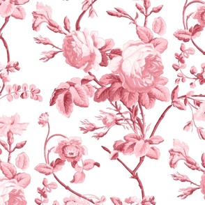 Rustic Pink and White Floral