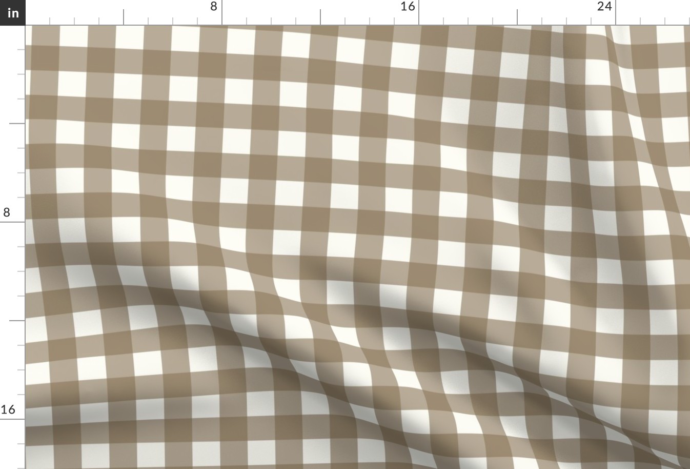 Gingham Mushroom Brown