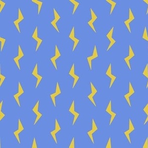 Yellow Green Lightening Bolts - pink - small repeat pattern - blender fabric for quilting crafts children kid decor birthday parties