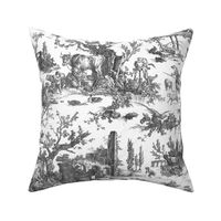 Rustic French Toile-Black & White