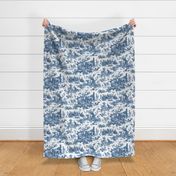 Rustic French Toile-Blue & White