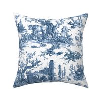 Rustic French Toile-Blue & White