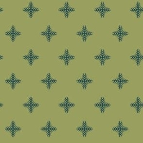 Air Force Blue Wispy Double Crosses on Sage