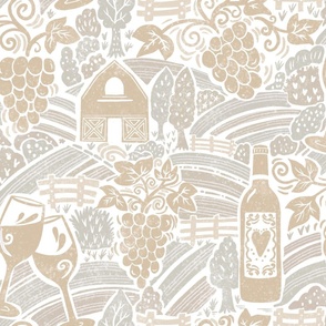 vineyard wine country neutral wallpaper scale