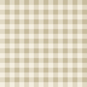 Gingham Almond Ochre 