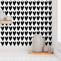 hearts black and white - valentines jumbo collection