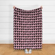 hearts black on pink - valentines jumbo collection