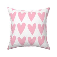 hearts pink on white - valentines jumbo collection