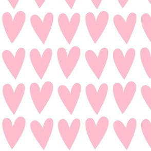 hearts pink on white - valentines jumbo collection