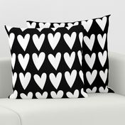 hearts white and black - valentines jumbo collection