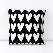 hearts white and black - valentines jumbo collection