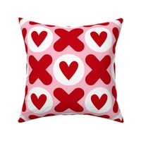 hugs and kisses red on pink - valentines jumbo collection