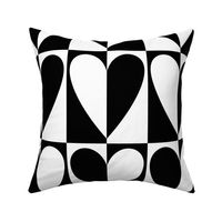 split hearts black and white - valentines jumbo collection