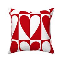 split hearts red and white - valentines jumbo collection