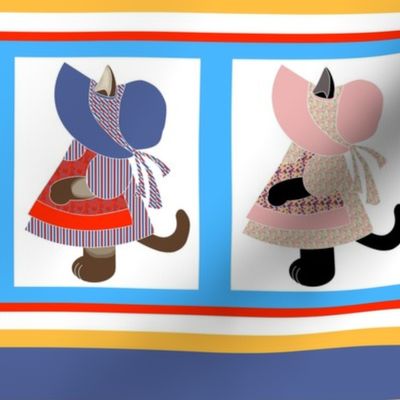 Sunbonnet Mew Stripe Waiting in Queue