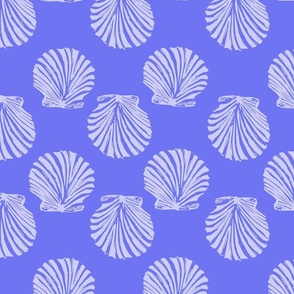 Scallop Shells in Blue & Gray