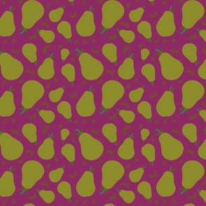 Pears in Magenta & Lime