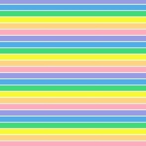 mini scale light rainbow stripe