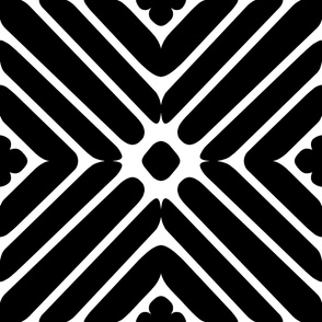 No Ai - Black and White Geometric Pattern - Large Print