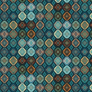 Morrocaan tiles on teal