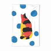 Cat and Blue Dot Wall Hanging