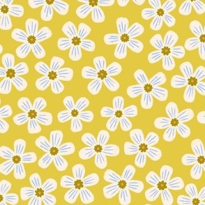 Whimsy Forget-me-not Toss (yellow) XL