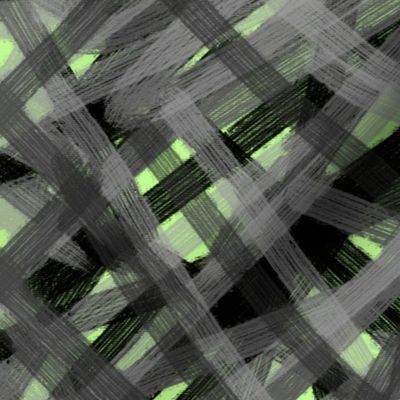 No Ai - abstract scribbles on lime