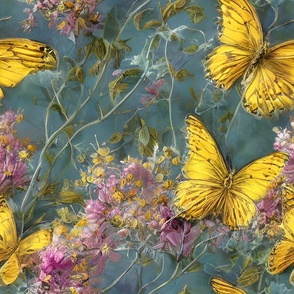 1545 jumbo - Yellow Butterflies