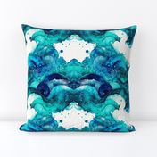 abstract underwater watercolor waves