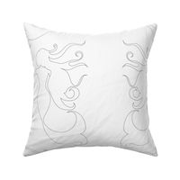 Mermaid - large scale - white