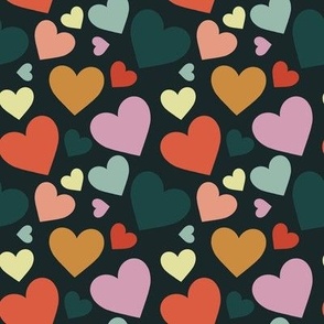 Tossed Hearts Navy