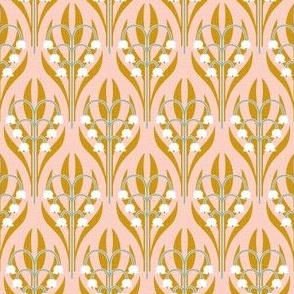 lily of valley blush pink mustard 3 inch