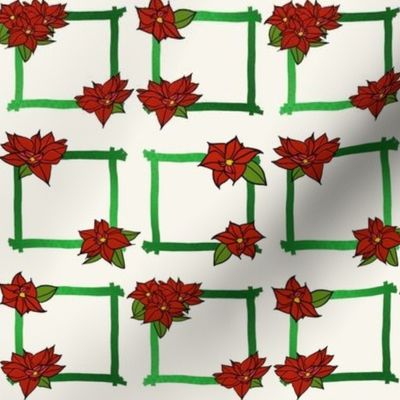 Poinsettia Gift Tags (Green Frames) by Su_G_©SuSchaefer