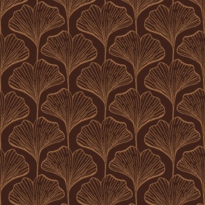 Bronze Gingko - scallop pattern [Medium]