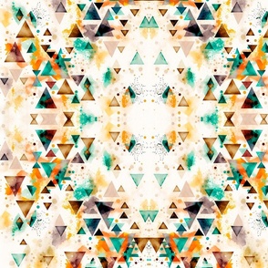 geometric watercolor triangles