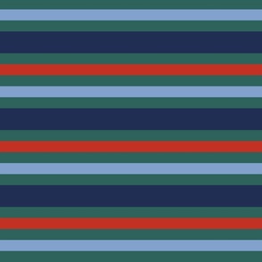 Horizontal stripes in red and blue - Large scale